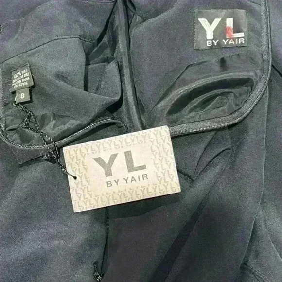 NWT Bloomingdale’s YL by Yair black cocktail dress sleeveless silk size 8 work - Picture 9 of 11